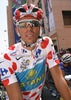 Alberto Contador Velasco of Spain (Astana) before the start of second stage of Tour de France from Monaco to Brignoles (187 km).  The second stage was held on Sunday, 5th of July.  <br> 
