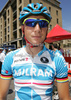 Fabian Wegmann of Germany (Team Milram)  before the start of the third stage of Tour de France from Marseille to Le Grande Motte (196,5 km).  The third stage was held on Monday, 6th of July.  <br> 
