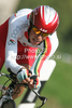 Second placed Nelson Oliveira of Portugal riding during men U23 UCI Road cycling World Championships time trial race in Mendrisio, Switzerland. 33.2km long men U23 time trial race was held in Mendrisio, Switzerland, on 23rd of September 2009.
