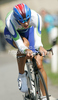 Blaz Jarc of Slovenia riding during men U23 UCI Road cycling World Championships time trial race in Mendrisio, Switzerland. 33.2km long men U23 time trial race was held in Mendrisio, Switzerland, on 23rd of September 2009.
