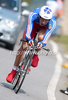 Jerome Coppel of France riding during Men Elite UCI Road cycling World Championships time trial race in Mendrisio, Switzerland. 49.8km long Men Elite time trial race was held in Mendrisio, Switzerland, on 24th of September 2009.
