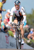 Sebastian Lang of Germany riding during Men Elite UCI Road cycling World Championships time trial race in Mendrisio, Switzerland. 49.8km long Men Elite time trial race was held in Mendrisio, Switzerland, on 24th of September 2009.
