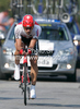 Winner Fabian Cancellara of Switzerland riding during Men Elite UCI Road cycling World Championships time trial race in Mendrisio, Switzerland. 49.8km long Men Elite time trial race was held in Mendrisio, Switzerland, on 24th of September 2009.
