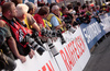 Photographers during Men U23 UCI Road cycling World Championships road race in Mendrisio, Switzerland. 179.4km long Men U23 road race was held in Mendrisio, Switzerland, on 26th of September 2009.
