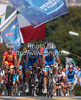 Michele Scarponi of Italy leading chase group during Men Elite UCI Road cycling World Championships road race in Mendrisio, Switzerland. 262.2km long Men Elite road race was held in Mendrisio, Switzerland, on 27th of September 2009.
