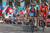 Cyclists riding during Men Elite UCI Road cycling World Championships road race in Mendrisio, Switzerland. 262.2km long Men Elite road race was held in Mendrisio, Switzerland, on 27th of September 2009.

