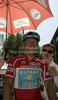 Alexandre Vinokourov of Kazakhstan (Astana) in red jersey before the start of the 15th stage of Giro d Italia from Mestre to Monte Zoncolan. The stage was 222 km long. The 15th stage of Giro d Italia 2010 from Mestre to Monte Zoncolan was held on Sunday, 23rd of May 2010 in Italy.
