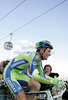 Ivan Basso of Italy (Liquigas Doimo) riding the indivudal time trial of the 16th stage of Giro dItalia from St. Vigil (San Vigilio di Marebbe) to Kronplatz (Plan de Corones). The individual time trial was 12,9 km long. The 16th stage of Giro dItalia 2010 from St. Vigil (San Vigilio di Marebbe) to Kronplatz (Plan de Corones) was held on Tuesday, 25th of May 2010 in Italy.
