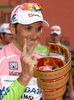 Winner of the Giro di Italia 2010 Ivan Basso of Italy (Liquigas Doimo) at the flower ceremony of the individual time trial of the final 21st stage of Giro dItalia at Verona. The individual time trial was 15 km long. The final 21st stage of Giro dItalia 2010 at Verona was held on Sunday, 30th of May 2010 in Italy.
