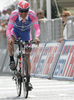 Gilberto Simoni of Italy (Lampre Farnese Vini) riding during the individual time trial of the final 21st stage of Giro dItalia at Verona. The individual time trial was 15 km long. The final 21st stage of Giro dItalia 2010 at Verona was held on Sunday, 30th of May 2010 in Italy.
