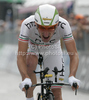 Marco Pinotti of Italy (Team HTC Columbia) riding during the individual time trial of the final 21st stage of Giro dItalia at Verona. The individual time trial was 15 km long. The final 21st stage of Giro dItalia 2010 at Verona was held on Sunday, 30th of May 2010 in Italy.

