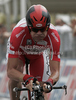 Cadel Evans of Australia (BMC Racing Team) riding during the individual time trial of the final 21st stage of Giro dItalia at Verona. The individual time trial was 15 km long. The final 21st stage of Giro dItalia 2010 at Verona was held on Sunday, 30th of May 2010 in Italy.
