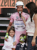 Ivan Basso of Italy (Liquigas Doimo) at the flower ceremony of the individual time trial of the final 21st stage of Giro dItalia at Verona. The individual time trial was 15 km long. The final 21st stage of Giro dItalia 2010 at Verona was held on Sunday, 30th of May 2010 in Italy.
