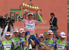 Winner of the Giro di Italia 2010 Ivan Basso of Italy (Liquigas Doimo) with his team at the flower ceremony of the individual time trial of the final 21st stage of Giro dItalia at Verona. The individual time trial was 15 km long. The final 21st stage of Giro dItalia 2010 at Verona was held on Sunday, 30th of May 2010 in Italy.
