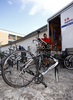 Mechanics of Adria Mobil preparing bikes day before first stage of Tour de Slovenie 2010. Teams are getting ready on start of race in Koper, Slovenia, on Wednesday, 16th of June 2010.
