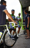Daniele Benatti (R) and Francesco Chicchi (L) of Liquigas-Doimo preparing day before first stage of Tour de Slovenie 2010. Teams are getting ready on start of race in Koper, Slovenia, on Wednesday, 16th of June 2010.
