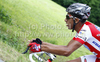 Rafai Chtioui of Acqua Sapone Dangelo Antenucci during first stage of Tour de Slovenie 2010. First stage of 17th Tour de Slovenie 2010 in length of 173km was leading cyclists from Koper, Slovenia, to Medvode, Slovenia. First stage was held on Thursday, 17th of June 2010.
