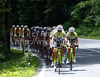 Riders of ISD-Neri leading peloton during first stage of Tour de Slovenie 2010. First stage of 17th Tour de Slovenie 2010 in length of 173km was leading cyclists from Koper, Slovenia, to Medvode, Slovenia. First stage was held on Thursday, 17th of June 2010.
