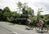 Aleksander Prso of Loborika (L) and Reiner Honig of Acqua Sapone Dangelo Antenucci (R) chasing during first stage of Tour de Slovenie 2010. First stage of 17th Tour de Slovenie 2010 in length of 173km was leading cyclists from Koper, Slovenia, to Medvode, Slovenia. First stage was held on Thursday, 17th of June 2010.
