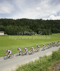 Cyclists during second stage of Tour de Slovenie 2010. Second stage of 18th Tour de Slovenie 2010 in length of 166km was leading cyclists from Ljubljana, Slovenia, to Villach, Austria. First stage was held on Friday, 18th of June 2010.
