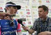 Winner Grega Bole of Lampre-NGC being interviewed after second stage of Tour de Slovenie 2010. Second stage of 18th Tour de Slovenie 2010 in length of 166km was leading cyclists from Ljubljana, Slovenia, to Villach, Austria. First stage was held on Friday, 18th of June 2010.
