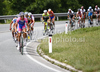 Cyclists during third stage of Tour de Slovenie 2010. Third stage of 17th Tour de Slovenie 2010 in length of 171km was leading cyclists from Bled, Slovenia, to Krvavec, Slovenia. Third stage was held on Saturday, 19th of June 2010.
