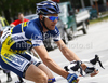 Borut Bozic of Vacansoleil Pro Cycling Team during third stage of Tour de Slovenie 2010. Third stage of 17th Tour de Slovenie 2010 in length of 171km was leading cyclists from Bled, Slovenia, to Krvavec, Slovenia. Third stage was held on Saturday, 19th of June 2010.
