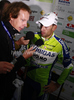 Vincenzo Nibali of Liquigas-Doimo being interviewed after third stage of Tour de Slovenie 2010. Third stage of 17th Tour de Slovenie 2010 in length of 171km was leading cyclists from Bled, Slovenia, to Krvavec, Slovenia. Third stage was held on Saturday, 19th of June 2010.

