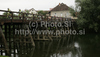 Team of ISD-Neri leading peloton over bridge in Kostanjevica, Slovenia, during fourh and last stage of Tour de Slovenie 2010. Fourth stage of 17th Tour de Slovenie 2010 in length of 157km was leading cyclists from Brezice, Slovenia, to Novo Mesto, Slovenia. Fourth stage was held on Sunday, 20th of June 2010.
