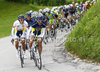 Stephane Rossetto of Vacansoleil Pro Cycling Team behind his teammates climbing during fourth and last stage of Tour de Slovenie 2010. Fourth stage of 17th Tour de Slovenie 2010 in length of 157km was leading cyclists from Brezice, Slovenia, to Novo Mesto, Slovenia. Fourth stage was held on Sunday, 20th of June 2010.
