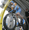 Tyler Farrar of USA (Garmin - Transitions) during the prologue of the 97th Tour de France in Rotterdam. The stage was 8,9 km long. The prologue of 97th of Tour de France 2010 in Rotterdam was held on Saturday, 2nd of July 2010 in Rotterdam, Netherlands.
