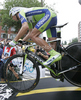 Kristjan Koren of Slovenia (Liquigas - Doimo) during the prologue of the 97th Tour de France in Rotterdam. The stage was 8,9 km long. The prologue of 97th of Tour de France 2010 in Rotterdam was held on Saturday, 2nd of July 2010 in Rotterdam, Netherlands.
