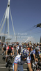 Official start at the Erasmusbrug bridge of the first stage of the 97th Tour de France from Rotterdam (Netherlands) to Bruxelles (Belgium). The stage was 223,5 km long. The first stage of 97th of Tour de France 2010 from Rotterdam to Bruxelles was held on Sunday, 4th of July 2010 in Netherlands and Belgium.

