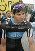 Thomas Loevkvist of Sweden (Sky Professional Cycling Team) at the start of the second stage of the 97th Tour de France from Bruxelles to Spa (Belgium). The stage was 201 km long. The second stage of 97th of Tour de France 2010 from Bruxelles to Spa was held on Monday, 5th of July 2010 in Belgium.
