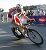 Julien Fouchard of France (Team Cofidis, Le Credit En Ligne) riding during the first stage of Tour de Slovenie 2011. The first stage / prologue was 6,6 km long and it was held on Thursday, 16th of June, 2011 in Ljubljana, Slovenia.
