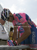Alessandro Petacchi of Italy (Team Lampre - ISD) before the start of the second stage of Tour de Slovenie 2011. The second stage from Koper to Nova Gorica was 189,6 km long and it was held on Friday, 17th of June, 2011 in Slovenia.
