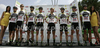 Team Geox - TMC before the start of the second stage of Tour de Slovenie 2011. The second stage from Koper to Nova Gorica was 189,6 km long and it was held on Friday, 17th of June, 2011 in Slovenia.
