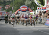 Peloton finishing during the second stage of Tour de Slovenie 2011. The second stage from Koper to Nova Gorica was 189,6 km long and it was held on Friday, 17th of June, 2011 in Slovenia.
