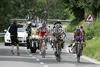 Blaz Jarc of Slovenia (Team Adria Mobil), Geert Steurs of Belgium (Team Topsport Vlaanderen-Mercator) and Massimo Demarin of Croatia (Team Loborika Favorit Team) riding during the third stage of Tour de Slovenie 2011. The third stage from Trzic to Golte was 170,6 km long and it was held on Saturday, 18th of June, 2011 in Slovenia.
