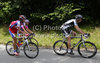 Blaz Jarc of Slovenia (Team Adria Mobil) and Laurent Didier of Luxembourg (Team Saxo Bank - Sungard) riding during the third stage of Tour de Slovenie 2011. The third stage from Trzic to Golte was 170,6 km long and it was held on Saturday, 18th of June, 2011 in Slovenia.
