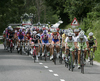 Peloton riding during the third stage of Tour de Slovenie 2011. The third stage from Trzic to Golte was 170,6 km long and it was held on Saturday, 18th of June, 2011 in Slovenia.
