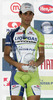 Third placed Daniele Ratto of Italy (Liquigas Butanplin) at the flower ceremony at the first stage of Tour de Slovenie 2012. The first stage from Celje to Novo mesto was 152 km long and it was held on Thursday, 14th of June, 2012 in Slovenia.

