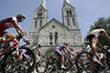 Detail from the start of the second stage of Tour de Slovenie 2012. The second stage from Kocevje to Metlika was 177,4 km long and it was held on Friday, 15th of June, 2012 in Slovenia.
