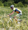 Jure Bitenc of Slovenia (Sava) riding during the second stage of Tour de Slovenie 2012. The second stage from Kocevje to Metlika was 177,4 km long and it was held on Friday, 15th of June, 2012 in Slovenia.
