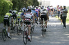 Cyclists at the feeding station of the second stage of Tour de Slovenie 2012. The second stage from Kocevje to Metlika was 177,4 km long and it was held on Friday, 15th of June, 2012 in Slovenia.
