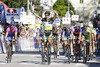 Winner Daryl Impey of South Africa (Orica Green Edge) in the middle riding during the second stage of Tour de Slovenie 2012. The second stage from Kocevje to Metlika was 177,4 km long and it was held on Friday, 15th of June, 2012 in Slovenia.
