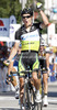 Winner Daryl Impey of South Africa (Orica Green Edge) in the middle riding during the second stage of Tour de Slovenie 2012. The second stage from Kocevje to Metlika was 177,4 km long and it was held on Friday, 15th of June, 2012 in Slovenia.
