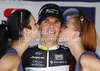 Winner Daryl Impey of South Africa (Orica Green Edge) at the flower ceremony of the second stage of Tour de Slovenie 2012. The second stage from Kocevje to Metlika was 177,4 km long and it was held on Friday, 15th of June, 2012 in Slovenia.
