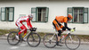 Enrico Rossi of Italy (Meridiana Kamen Team) and Jakub Kratochvila of Czech Republic (Team KTM Arbo Gebrüder Weiss – Oberndorfe) are riding at cycling race of the 15th Grand prix Sencur 2013. Cycling race of 15th Grand prix Sencur was held on Sunday, 7th of April, 2013 in Sencur, Slovenija
