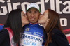 Stefano Pirazzi of Italy (Team Bardiani Valvole CSF Inox) as the best rider in mountains classification at flower ceremony of the stage 10 of the Giro di Italia 2013 from Cordenons to Altopiano di Montario. The stage 10 from Cordenons to Altopiano di Montario was 167 km long and it was held on Tuesday, 14th of May 2013 in Italy.
